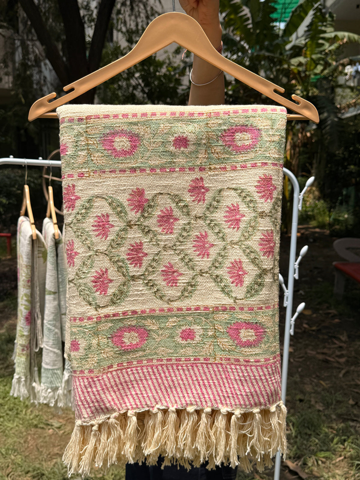 Slub Cotton Sofa Throw Comapct
