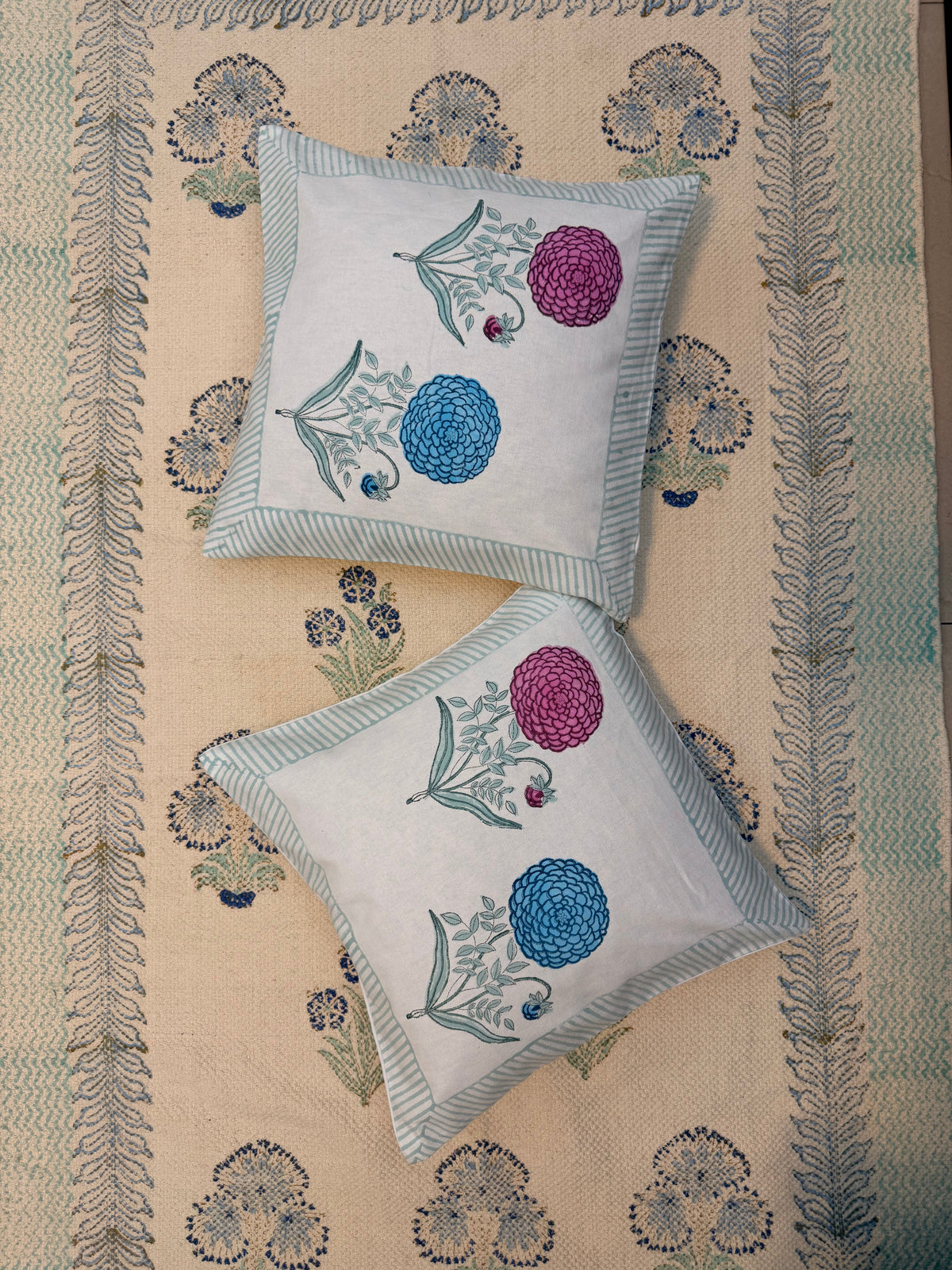 Authentic Hand Block Cushion Cover (16×16 inch)