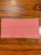 Red & White striped bamboo cotton printed napkins (Set of 6)