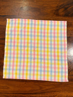 Modern Check print bamboo cotton printed napkins (Set of 6)