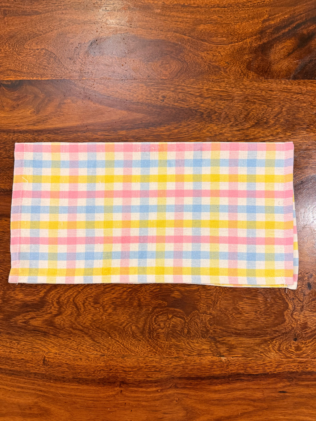 Modern Check print bamboo cotton printed napkins (Set of 6)
