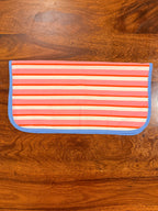 Pink & Blue striped bamboo cotton printed napkins (Set of 6)