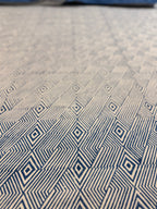 Hand block print on premium south cotton fabric bedsheet (All over geometrical Indigo print)