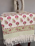 Jute Cotton Table Runners (Multicolored Floral Print)