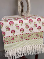 Jute Cotton Table Runners (Multicolored Floral Print)