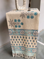 Jute Cotton Table Runners (Blue Floral print)