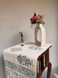 Jute Cotton Table Runners (Neel phool print)