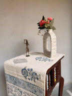 Jute Cotton Table Runners (Neel phool print)