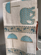Jute Cotton Table Runners (Royal Elephant Umbrella print)