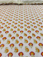MAMA needs Premium California King Hast Kala Percale Cotton Bedsheets (Choti Phool Booti Print) 108X108 inches