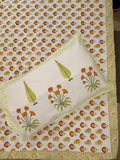 MAMA needs Premium California King Hast Kala Percale Cotton Bedsheets (Choti Phool Booti Print) 108X108 inches