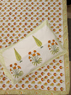 MAMA needs Premium California King Hast Kala Percale Cotton Bedsheets (Choti Phool Booti Print) 108X108 inches