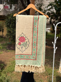 Slub Cotton Sofa Throw (Gulaab Motif Print)