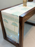 Jute Cotton Table Runners (Royal Elephant Umbrella print)
