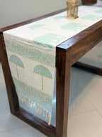 Jute Cotton Table Runners (Royal Elephant Umbrella print)