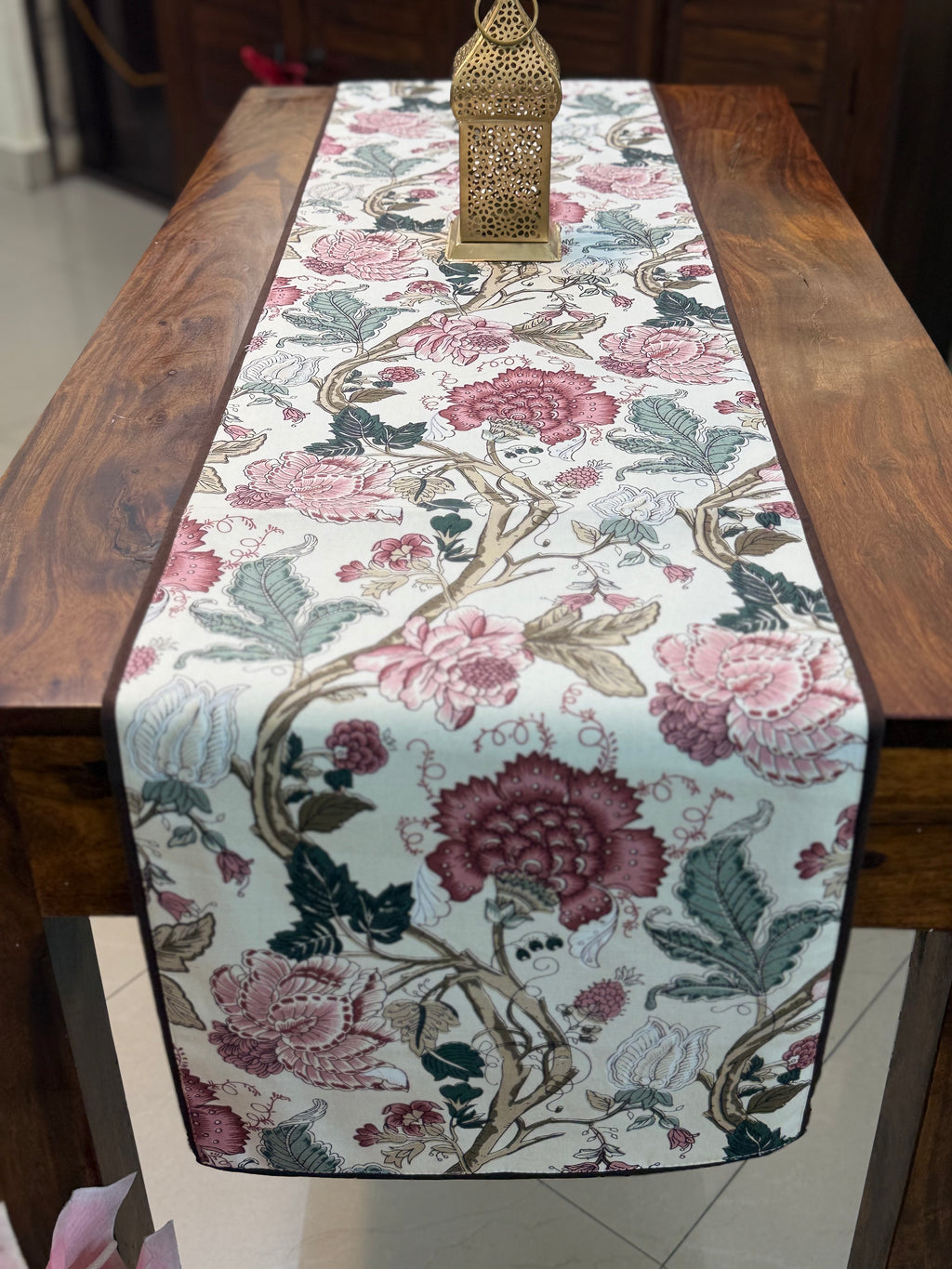 Canvas Printed Runners ( Big Red Floral Print)