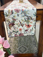 Canvas Printed Runners ( Red Floral and Bird Print)