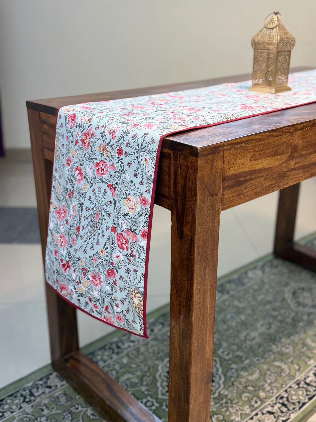 Canvas Printed Runners ( Blue Florets and Butti Print)