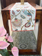 Canvas Printed Runners ( Orange Peacock Print )
