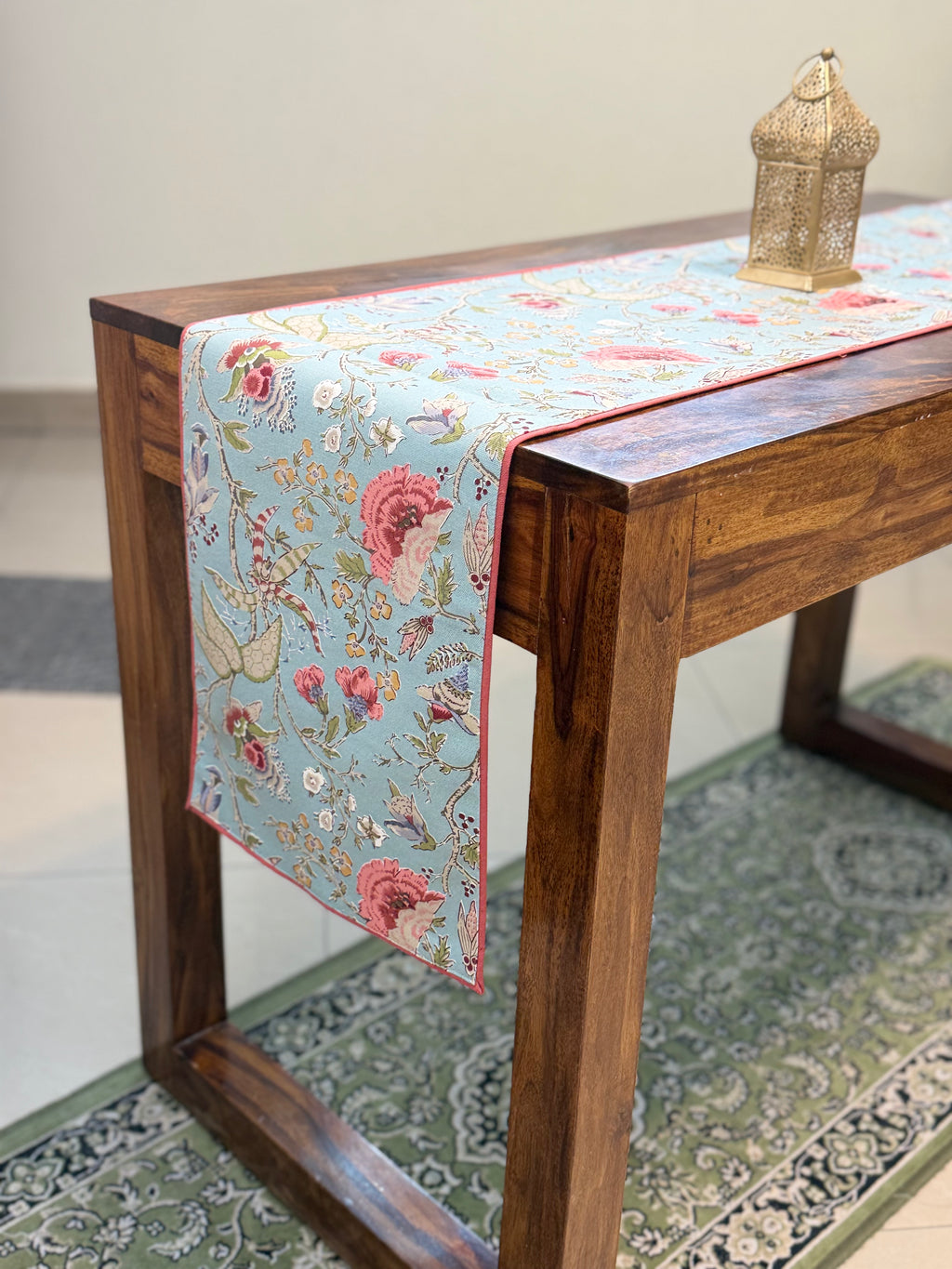 Canvas Printed Runners ( Blue Anokhi Print )