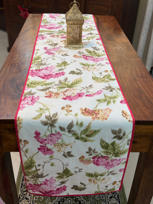 Canvas Printed Runners ( Pink & Yellow Florets Print )