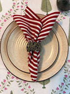 Napkin Rings Beaded Round ( Black & Golden) Set of 6
