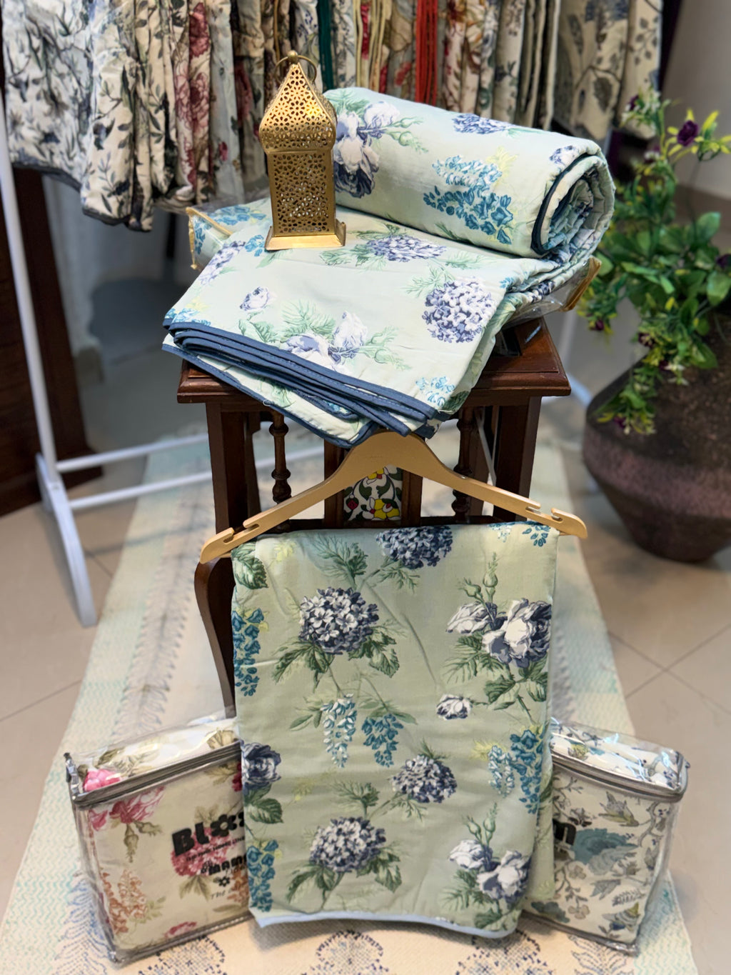 Mul Cotton Dohar (Sage Green Floral Print)
