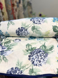Mul Cotton Dohar (Cream White Blue Floral Print)