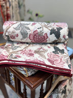 Mul Cotton Dohar (Red Floral Print)
