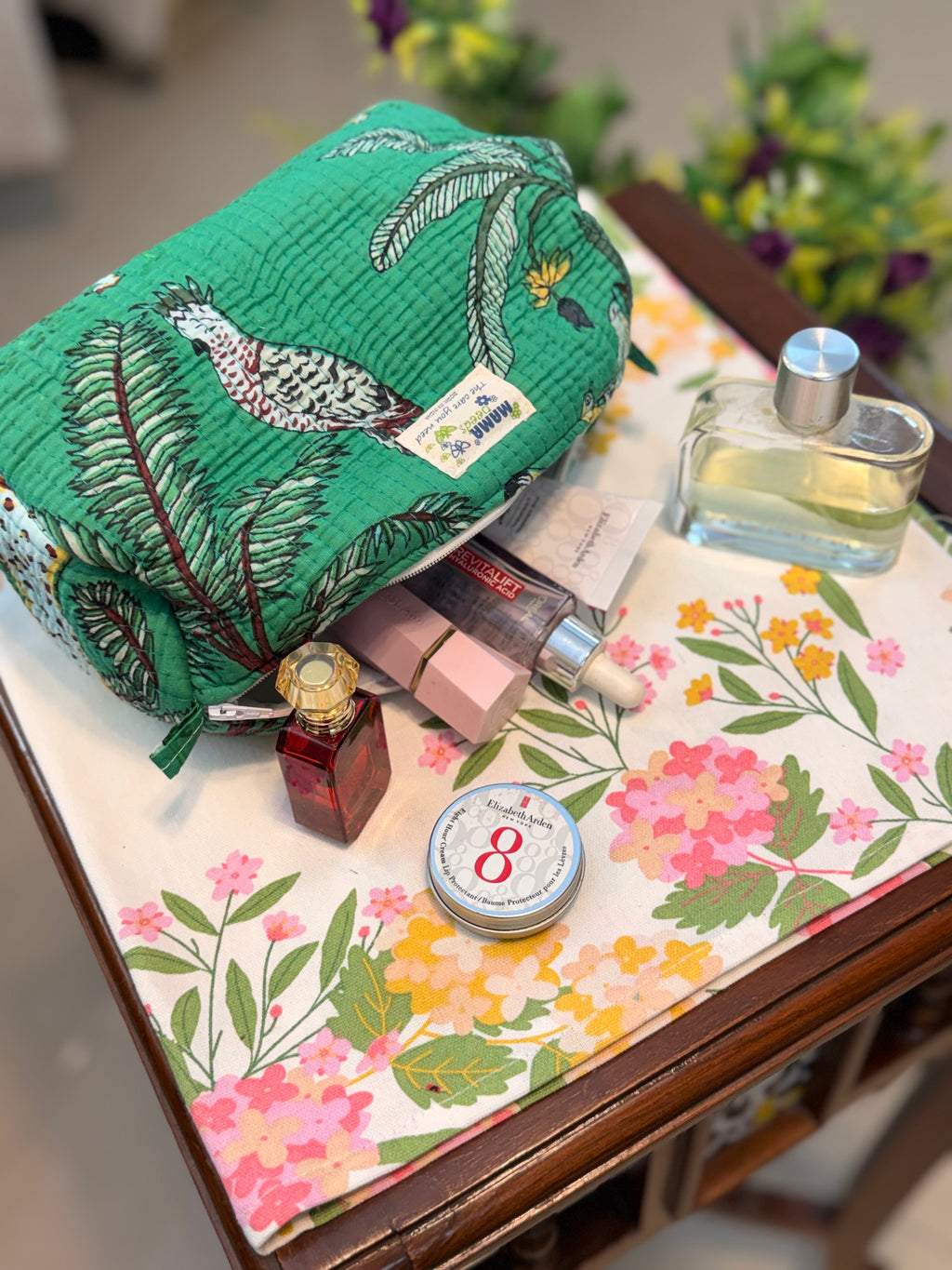 Set of 3 Utility Pouches ( Green Jungle Print )