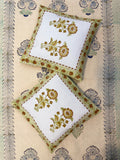 Authentic Hand Block Cushion Cover Phool Joda (16×16 inch - Set of 2)