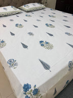 Fine Cotton Smooth Texture Everyday Bedsheet Blue & Green