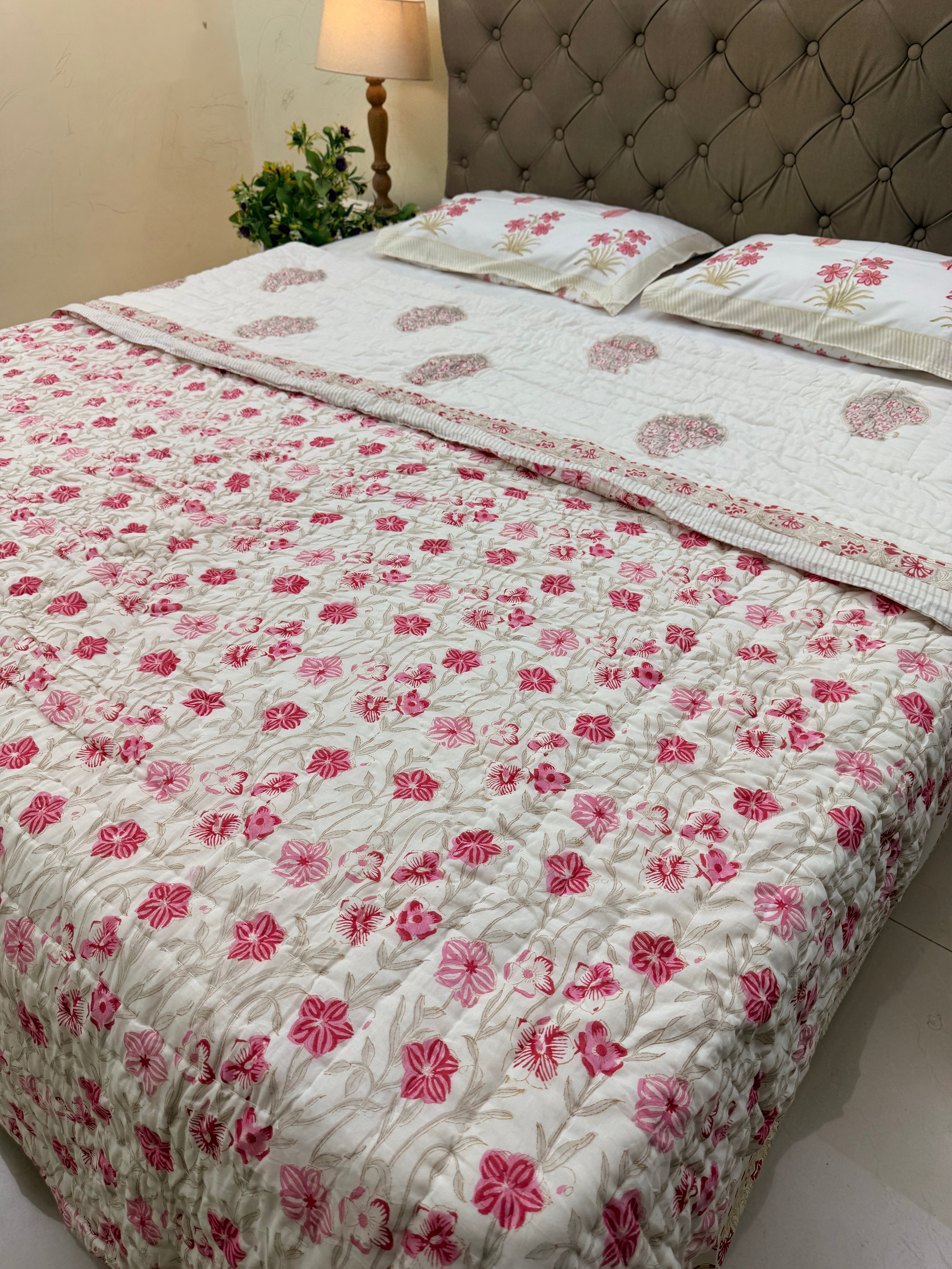 Hand Block Jaipuri Rajai Ambi Print