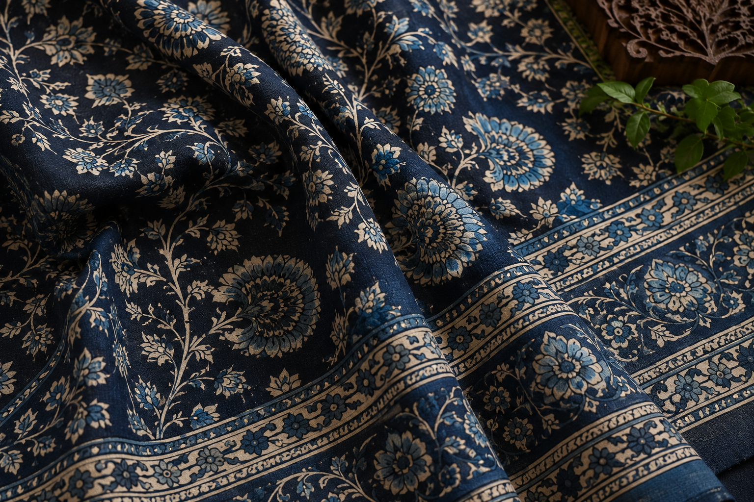Pure Hand Block Printed Percale Cotton Bed Sheet