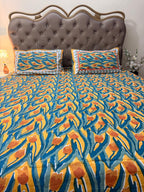 Premium Tulip Hand Block Print South Cotton Bed Sheet